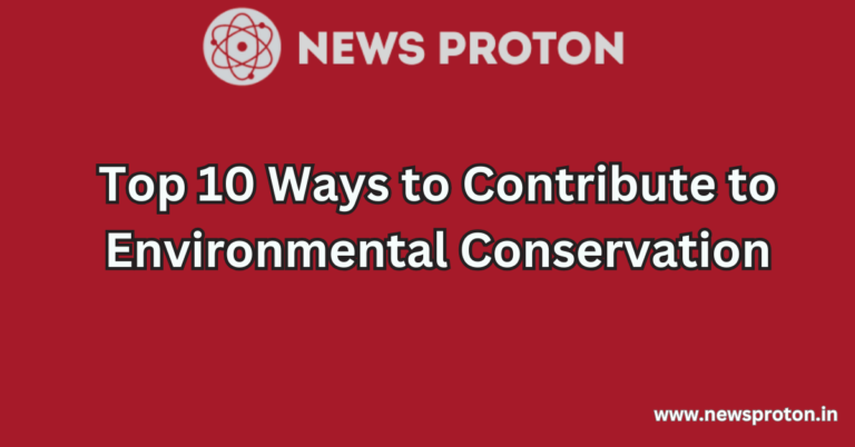 Top 10 Ways to Contribute to Environmental Conservation