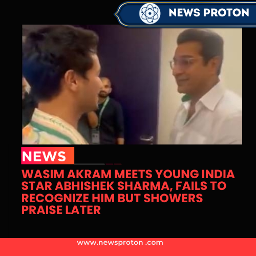 Wasim Akram Meets Young India Star Abhishek Sharma, Fails to Recognize Him but Showers Praise Later